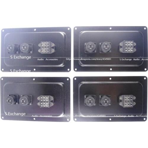 4PCS /SET Compatible For JBL SRX725 728 718 715 Back Panel W/ Connectors & Switch Part