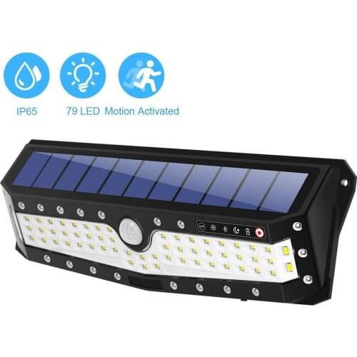 97LED solar light outdoor waterproof human body induction light wall light garden light hotel street light support USB charging