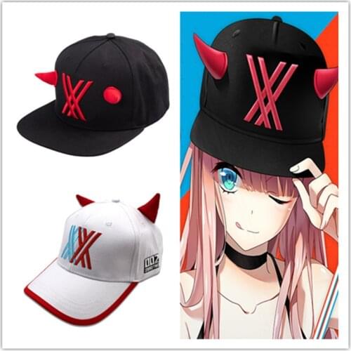 Beautiful animation darling in the franxx 02 national team cosplay Baseball Cap ZERO TWO duck tongue Adjustable hat