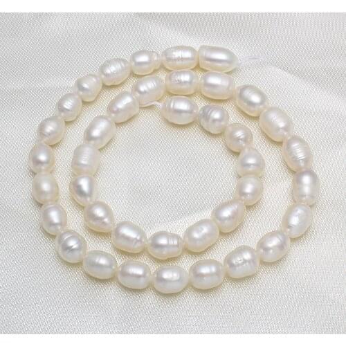 Rice Cultured Freshwater Pearl Beads new natural white A Grade 10-11mm DIY Making Findings Loose Pearl Beads Accessories