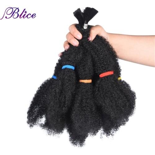 Blice Synthetic Culry Crochet Braids Hair Extensions 10 inch #1B Color Braiding Hair Afro Kinky bulk kanekalon twist braids