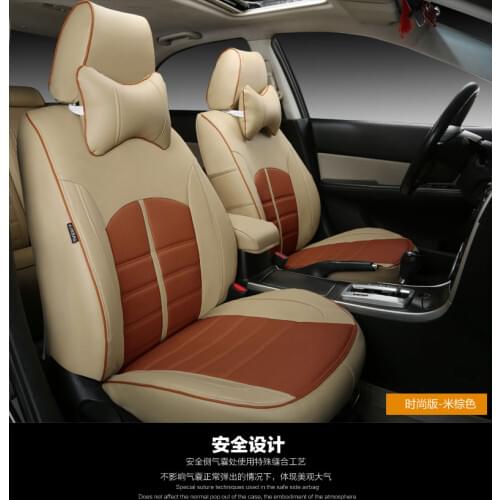 Car seat covers seatpad all-inclusive customize leather four seasons general cushion for vw polo cc beetle tiguan touareg golf
