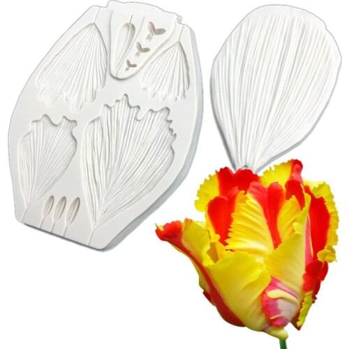 Flower Parrot Tulip Peony Silicone Sugarcraft Chocolate Cupcake Baking Mold Resin Tools Fondant Cake Decorating Tools