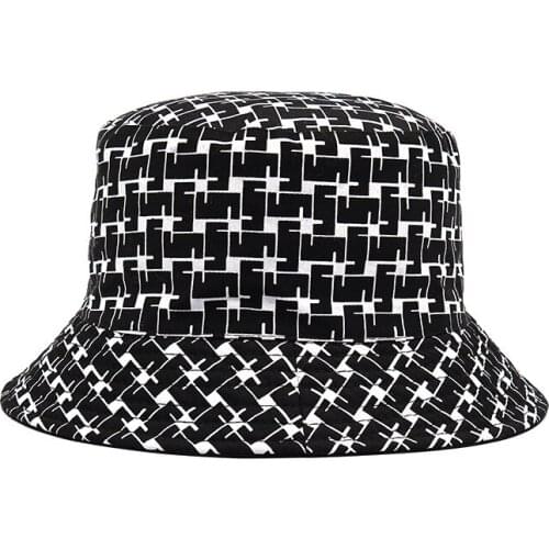 Fashion Double-sided Fisherman Hat Womens Outdoor Shade Bucket Hats Wild Tide Hat Cotton Bucket Hats For Men Casquette