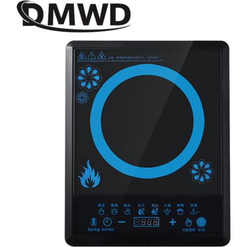 DMWD electric magnetic Induction cooker 220V 2200W cooking hot pot waterproof panel small hot pot stove hotpot oven cooktop EU