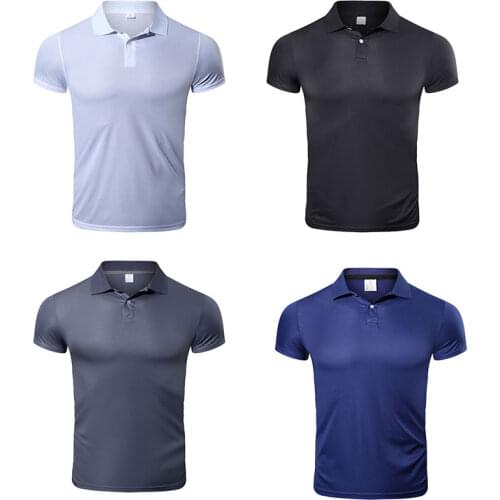 Polo t shirt Quick Dry Short Sleeve Sport T Shirt Gym Jerseys Fitness Shirt Trainer Running T-Shirt For men With Collar t-shirts