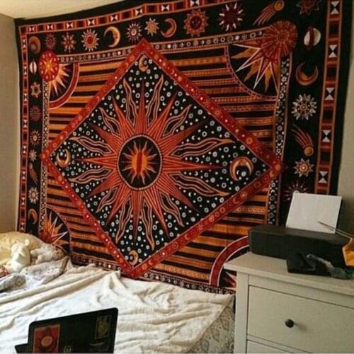 Hippie tapestry Fashionable yoga digital printed beach towel suntan cream square shawl Indian mandala tapestries GT0025