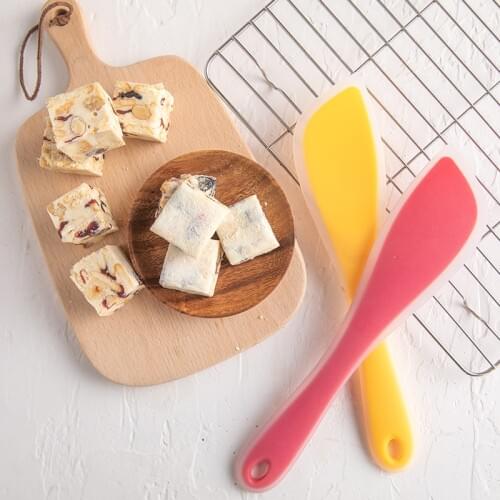 Bakery Tools One Piece Double Side Multi-Function Silicone Spoon And Spatula Blade Silicon Jar Scraper Baking Accessories