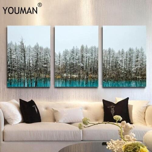 Nordic Canvas Printings Landscape Wall Art Canvas Posters Nordic Style Prints Paintings Wall Picture for Living Room Home Decor