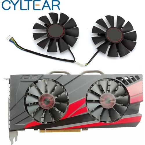 T128010BH 75mm DC 12V 0.25A Cooler fan For ASUS STRIX GTX1050 Ti GTX 1050Ti RX 460 RX560 Fan Graphic Card with free shipping