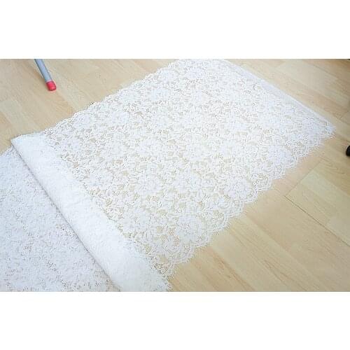 LASUI New 1pieces/1lot Eyelash LACE White lace fabric width65cm dress decoration clothes accessory kicthen accessories JM013