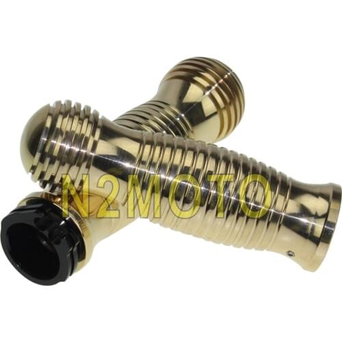 1" Brass Hand Grips Custom Cruiser Bobber Dyna Chopper Motorcycle Handlebar Grips 25mm Tube Grips
