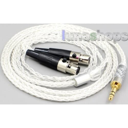 LN006569 6.5mm XLR 8 Core Silver Plated OCC Earphone Cable For Monolith M1570 Over Ear Open Back Balanced Planar Headphone