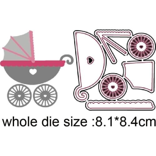 Cartoon 2020 New Metal Cutting Dies Stencils DIY Scrapbooking Embossing Dies for Baby Carriage Dies Template