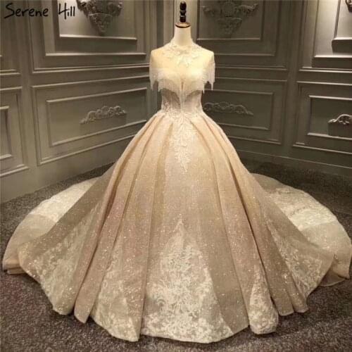 Newest High Extreme Luxury Fashion Wedding Dresses Crystal Tassel Sleeveless Sexy Lace Up Bridal Dress 2020 Real Photo HA2179