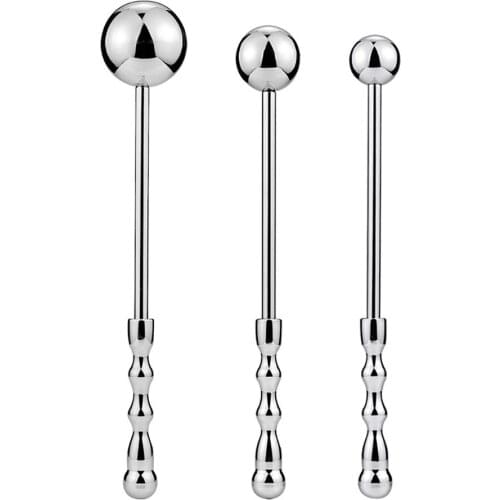 2021 New RYSM-091 Ball Smooth Touch Head Metal Anal Plug Sex Toys Stainless Steel Butt Plug Anal Beards for Adult Game
