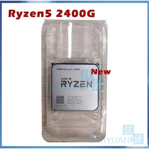 New AMD Ryzen 5 2400G R5 2400G 3.6 GHz Quad-Core Eight-Thread 65W CPU Processor YD2400C5M4MFB Socket AM4