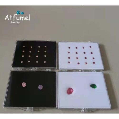 Clear Gem Jewelry Display Storage Box Diamond Organizer Gemstone Teaching Specimen Storage Display Packaging Pendant Gift Box