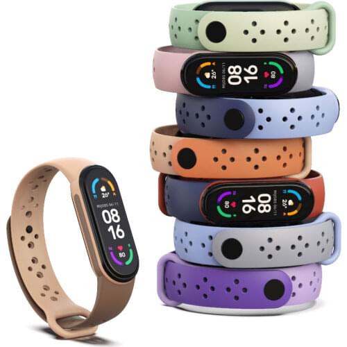 For Amazfit Band 5 Strap for Mi Band 5 6 Smart Bracelet Silicone Wristband Sport Strap for Miband 6 Global Band for Amazfit 5