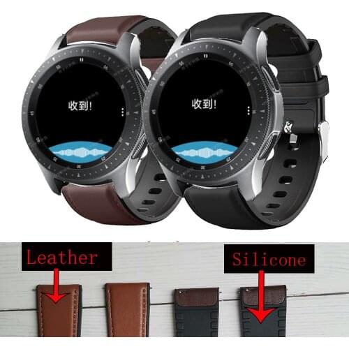 Leather band for Samsung Galaxy watch 3 45mm/46mm/42mm/Active 2 Gear S3 Frontier 20mm/22mm bracelet Huawei GT/2/2e strap 46 mm