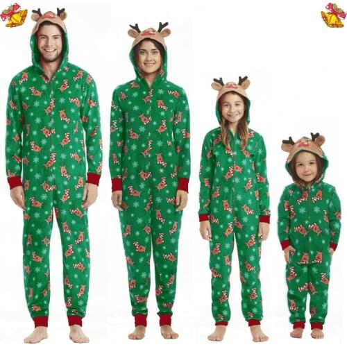 Christmas Family Matching Pajamas Set Father Son Romper Baby Mother Daughter Christmas Clothes Family Looking Jumpsuit Pajamas