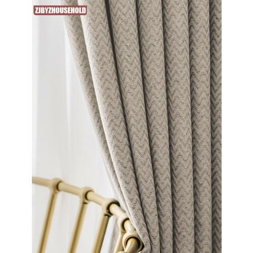 2021 New Modern and Simple Japanese Style Cotton and Linen Curtains for Living Room Bedroom Balcony Blackout Curtains Custom