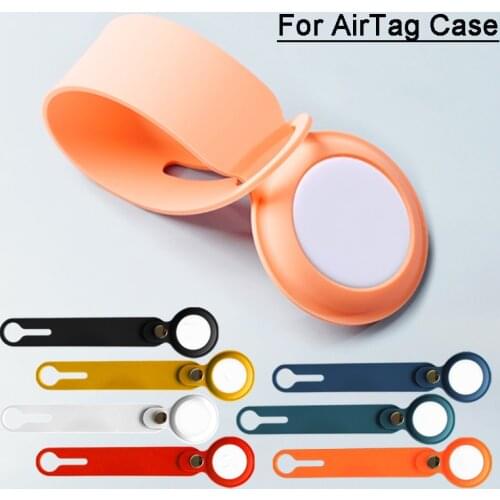 Silicone Case For Apple Airtags Location Tracker Protector Cover For Air Tags 2021 Durable Solid Buckle Antilost Protective Capa