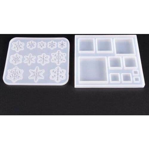 Snowflake square multiple specifications Silicone Mold jewelry making Dried Flower Resin Crafts tool UV epoxy resin mold