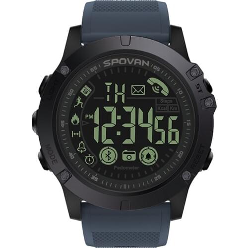 SPOVAN PR1 Smart Watch IOS Android Information Remind Pedometer Remote Camera Electronic Waterproof Fitness Men Bluetooth Watch