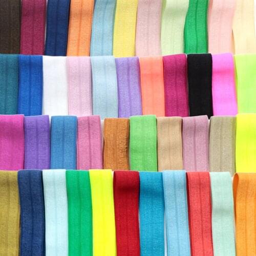 Random Color 1yard/roll 5roll/set Solid Color Elastic Ribbon DIY Wrapping/Party/Hair Bow Decoration Art Sewing,1Yc15589