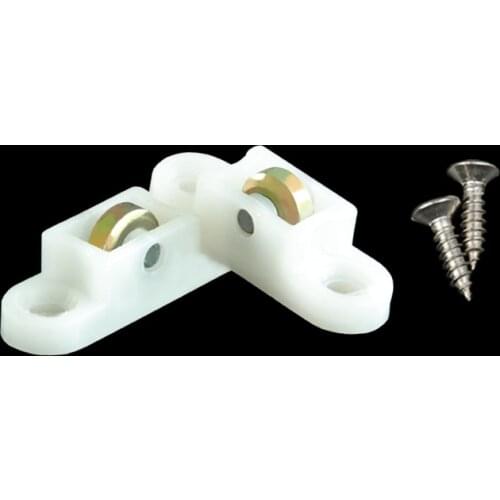 10pcs Window Track Roller Roulement Nylon Glass Sliding Door Wheel Screen Window Fitting Replacement Part Curtain Rail Track Rod