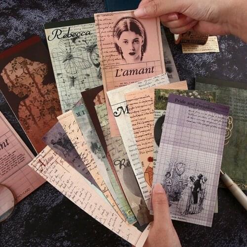 24 Pages European Vintage Manuscript Memo Pad Sheets Notepad Retro Office Decorative Stationery Creative Diary Journal Supplies