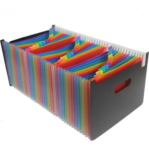 37 Pocket Expanding File Folder A4 Large Plastic Expandable File Organizers Standing Accordions Folder for Documents Business