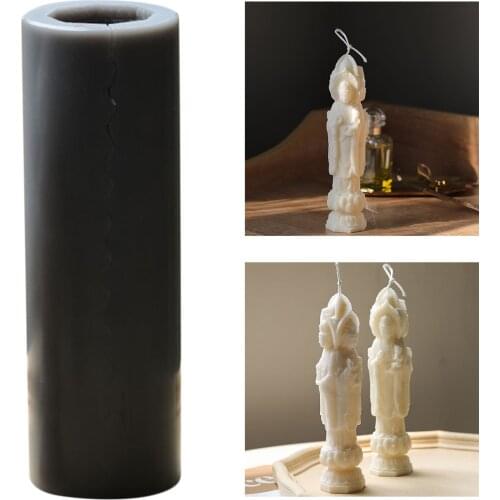 3D Buddha Design Candle Mold Plaster Candle Making Soy Wax Mould DIY Statue