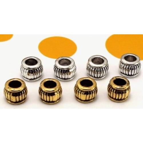 6mm 20pcs/1lot Tibetan Silver Antique Pumpkin beads Loose Bead Spacer Beads Connectors for DIY Jewelry Making bracelet rg8u