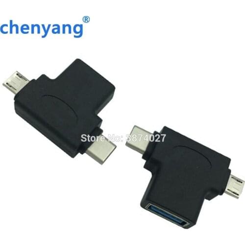 2 in 1 USB3.0 To Type C Micro USB OTG Adapter Converter For Oneplus 5t 6 Xiaomi 6 Mix 2s for Samsung S9+ phone Adapters