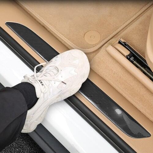 Car Welcome Pedal Decorative Strip Stainless Steel Threshold Modification For 11-19 Porsche Macan Accessories Interior Styling