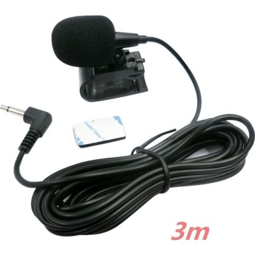 Car Audio Microphone 3.5mm Clip Jack Plug Mic Stereo Mini Wired External Microphone For Auto DVD Radio 3m Long Professionals