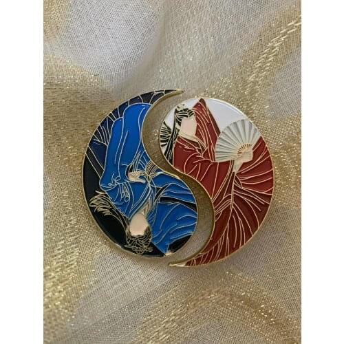 WORD OF HONOR Shan He Ling Wen Kexing Zhou Zishu Metal Brooch Pins Collection