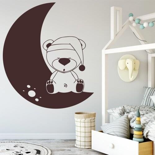 Baby Bear Wall Stickers House Decoration Accessories Decorative Vinyl Home Decor Wallpaper Kids Babys Room Decor
