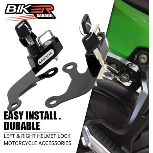 For KAWASAKI NINJA 650 Z650 Z 650 2017-2022 Left & Right Helmet Lock Motorcycle Accessories Anti-Theft Security Motorbike Kit