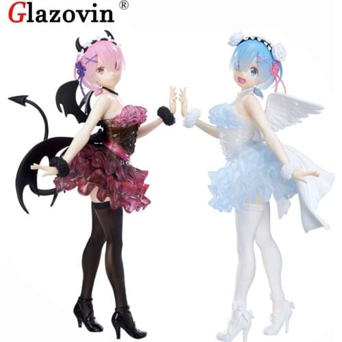 Glazovin Original Genuine BP Japanese Anime Figure Zero Starting Life in Another World Demon Ram Angels Rem PVC Action Figure
