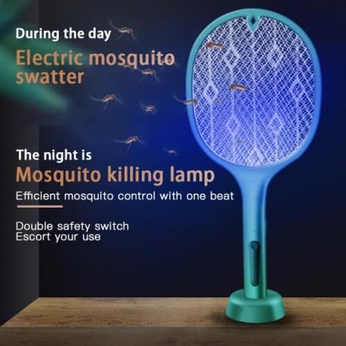 3000V Electric Mosquito Killer With UV Lamp USB 1200mAh Rechargeable Bug Zapper Summer Fly Swatter Trap Home Bug Insect Racket