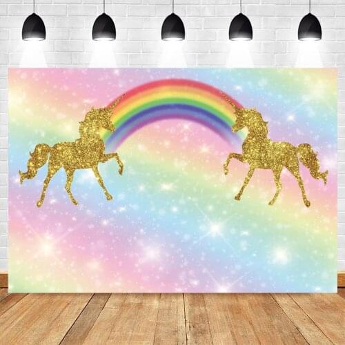 Yeele Photocall Newborn Baby Birthday Background Rainbow Glitter Party Portrait Backdrop Photography For Photo Studio Photozone