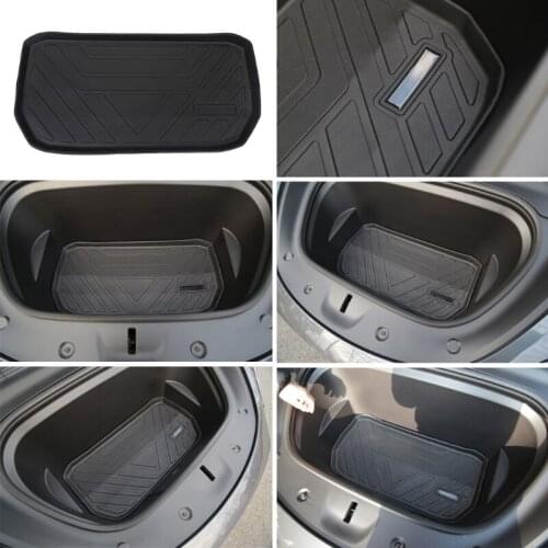 G5AD Customized TPE Car Floor Liners Freight Pallets Luggage Waterproof Floor Mats Black Snow-proof (Rows 1 and 2, Black)