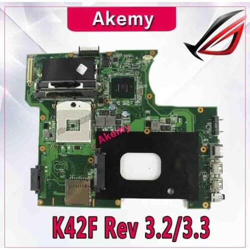 K42F Rev 3.2/3.3 GMA HD USB2.0 HM55 PGA989 mainboard For Asus K42F X42F a42F P42F Motherboard 100% fully tested