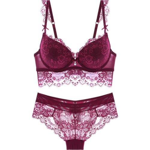 Fashion sexy push up adjustable lace underwear accept supernumerary breast bra thickening bra set