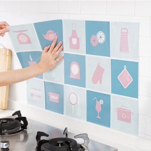 Kitchen Utensils Kitchen Oil Proof Sticker Self-adhesive High Temperature Resistant Oil Proof Sticker