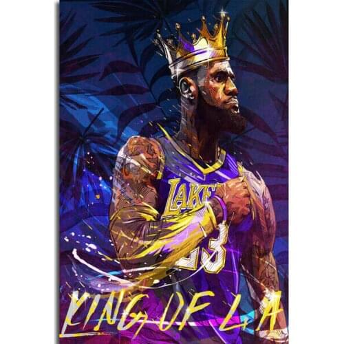 Lebron James LBJ MVP Basketball Player Silk Fabric Wall Poster Art Decor Sticker Bright