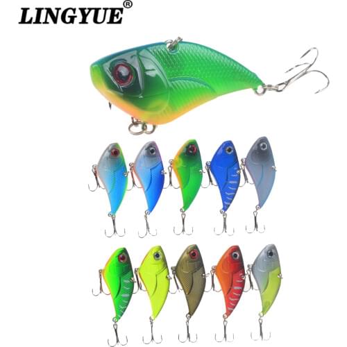 LINGYUE VIB Isca Artificial 5cm 14.5g Fishing Lure Hard Plastic Wobblers Deep Water Crankbait 10 Colors Available